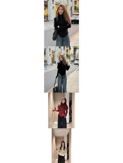 Интеллектуальный корейский повседневный трикотажный комплект шаль и свитер для весны и осени