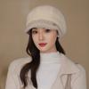 Korean Version of Women's New Winter Rabbit Hair Warm Mother Hat Middle Aged and Elderly Fashionable Versatile Knitted Wool Hat
