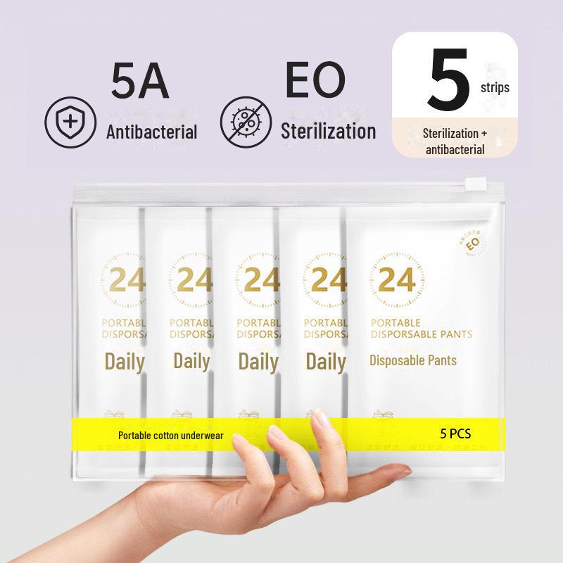 Женское стерильное одноразовое хлопковое нижнее белье - индивидуально упаковано для беременных, путешествий, использования в салонах красоты