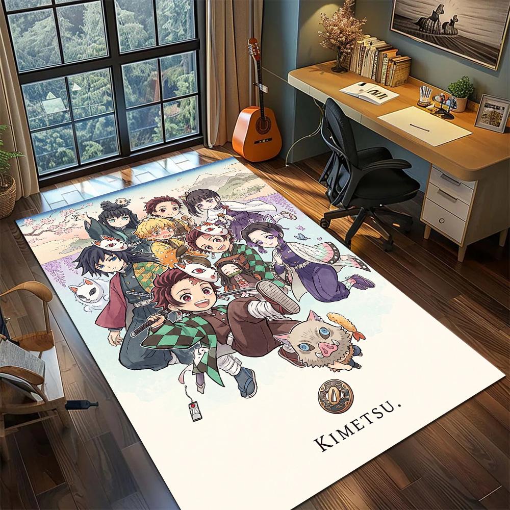 Demon Slayer Carpet Floor Mat Large Area Non Slip Washable Gamer Bedroom Home Room Decor YUN6512