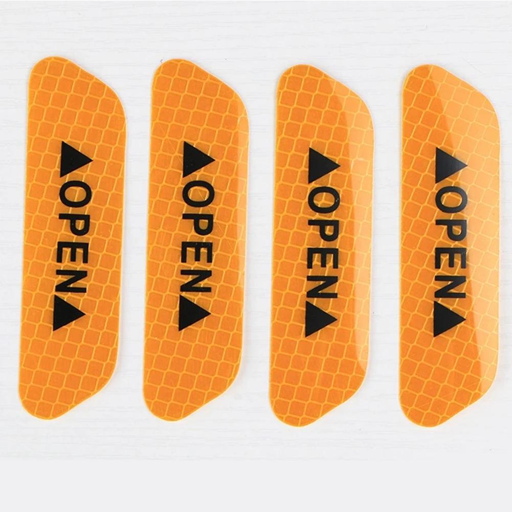 2Pcs Car Safety Warning Decal Mark Car Reflective Stickers Tape Reflective Strips Car Accessories Exterior Car Reflector Sticker
