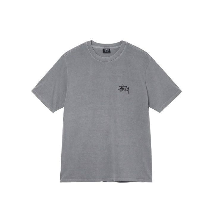 Stussy Классическая базовая футболка с принтом, короткий рукав, унисекс, топ, черный 1904257-1