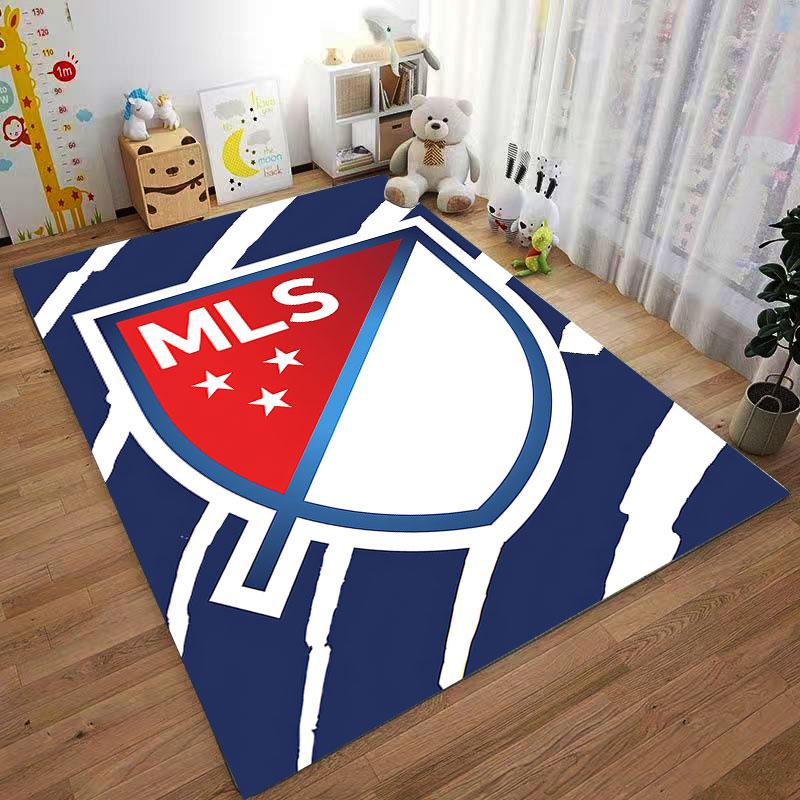 Red and Blue Shield with Stars suitable as a non-slip mat for the living room or bedroom sofa