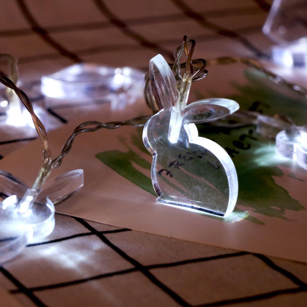 Пасхальный кролик, гирлянда, декоративная подсветка, 10 светодиодов, тип батареи 1,65 м.