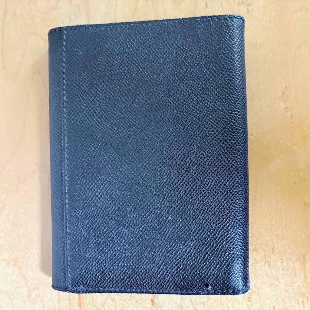 Used 【Rare】Chanel Caviar Skin Coco Mark W-Hook Trifold Wallet Black