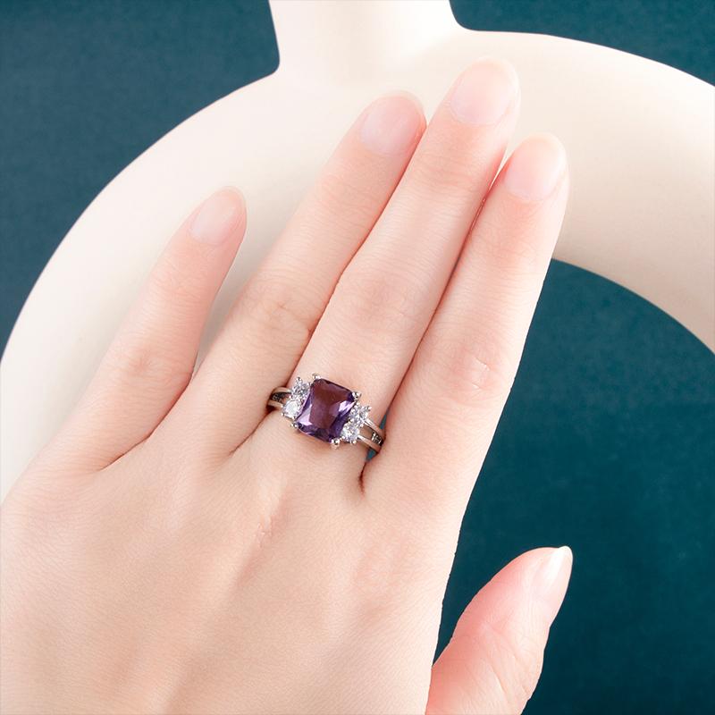 BELLA BOX Квадратное синее красное кольцо с камнем, женское кольцо, простые минималистичные аксессуары на мизинец, кольцо, элегантное обручальное ювелирное кольцо