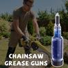 Chainsaw Guide Bar Grease Gun Hand Push Oiler Transparent Lubrication Pen for Chain Saw Nose Plate Maintenance Hand Tools