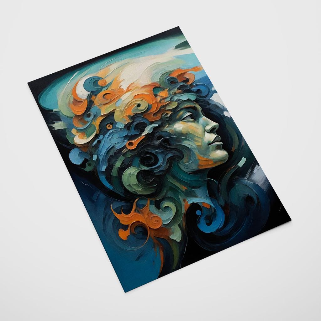 Plakat portret abstrakcja obraz