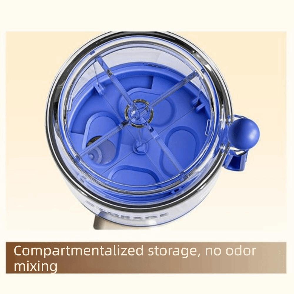 Large Capacity 4 Grids Pill Organizer Press Type Daily Pill Dispenser  Office