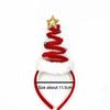 2025 Spring Christmas Headband Fluffy Bells Christmas Tree Hair Hoop Happy New Year Hair Clip Children Headwear Noel Supplies