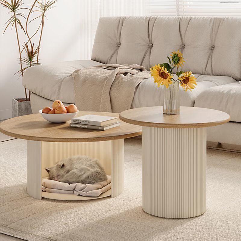 French Cream Style Cat Nest Coffee Table Set