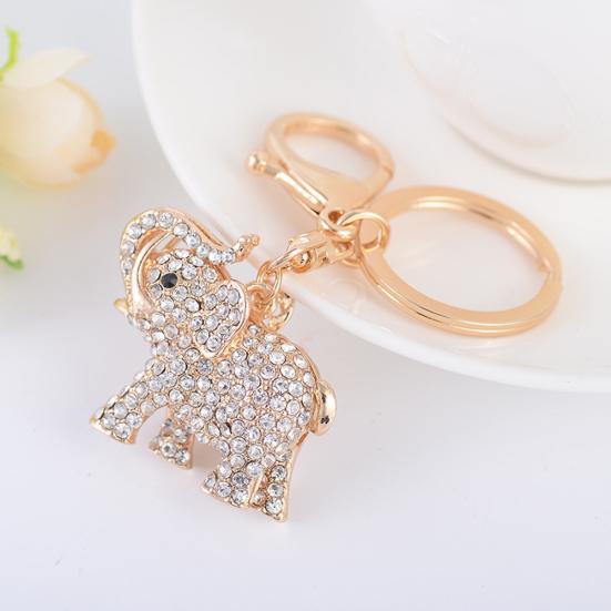 Милый слон красочные стразы для женщин автомобильная сумка брелок для ключей кошелек Шарм