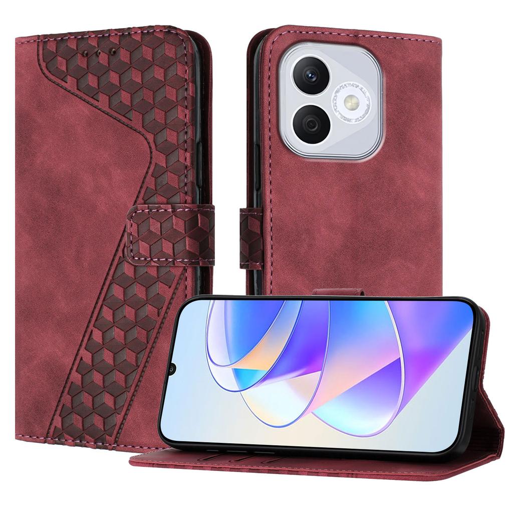 Кожаный чехол для Honor 400 Lite 5G с узором в форме цифры 7, кошелек-подставка, противоударный чехол для телефона