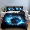 "Fiery Blue Soccer Ball Bedding" Bedding Duvet Cover Set Duvet Cover Pillowcases (1 * Duvet Cover 2 * Pillowcases, without duvet insert)