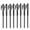 CAPTAIN STAG Peg Forged Peg CS Forged Solid Peg 20cm Set of 8 Cation Electroplated Black Made In Japan UA-4550