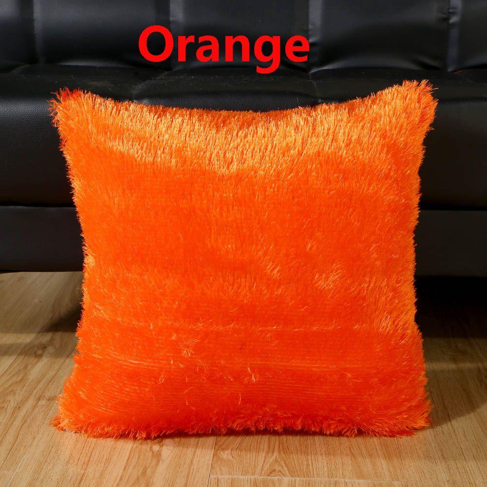 Square Home Decor Car Seat Fur Plush Winter Warm Throw Pillow Cases Cushion Cover