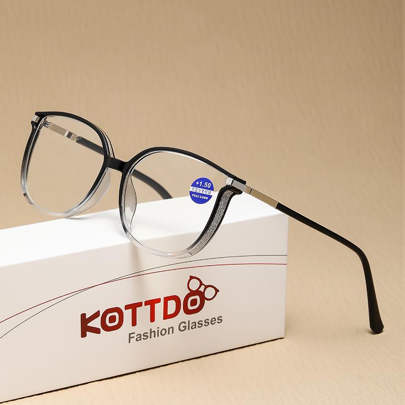 Модные очки для чтения в большой оправе с защитой от синего света, очки для пресбиопии, неполяризованные модные аксессуары