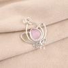 Pink Cat's Eye Gemstone 925 Solid Silver Jewelry Handmade Pendant Gift For Wife PP-38-49