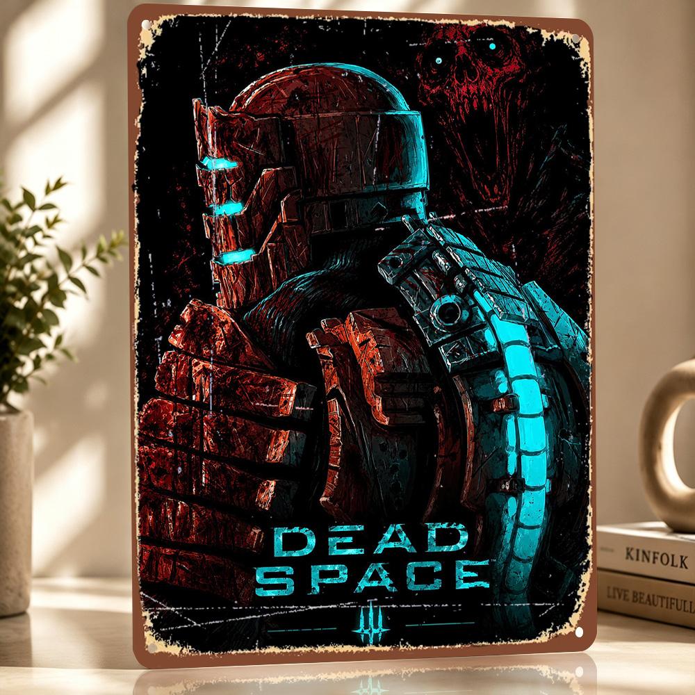 Dead Space Isaac Clarke and Necromorph Metal Poster Perfect Gift for Fans Lovers Personalized Wall Art Metal Sign for Room Decor