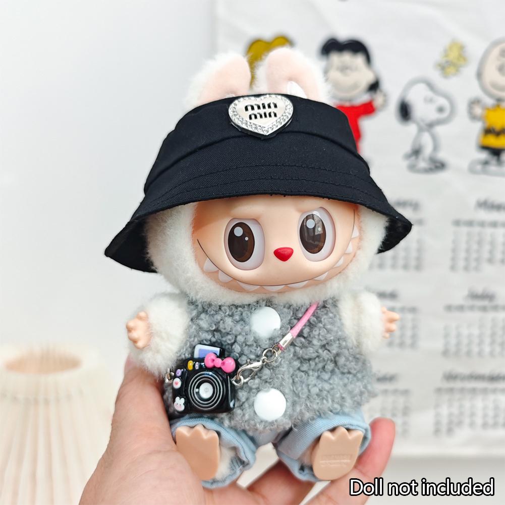 For 17cm Labubu Doll Clothes Fashion Clothes Hoodies Doll Clothes Color Match Hoodies Dolls Accessories Cute Decoration Little Cloths