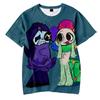 Аниме-футболка Dandy's World с коротким рукавом, повседневная, новая, женская, мужская, костюм для косплея, модная, красочная с принтом, удобная футболка