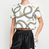 Nike Футболка с коротким рукавом и принтом золотой цепочки, женские топы, белые CI9356-100