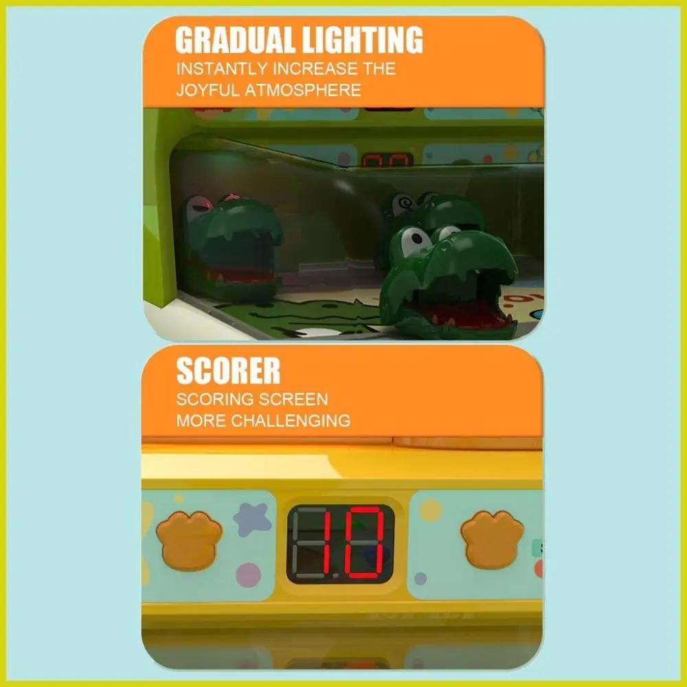 Нетоксичные Мультяшные Крокодилы Настольные Игровые Игрушки Пинбол Стреляющая Машина Мишень для Подсчета Очков Детские Настольные Игровые Игрушки Со Светом и Музыкой