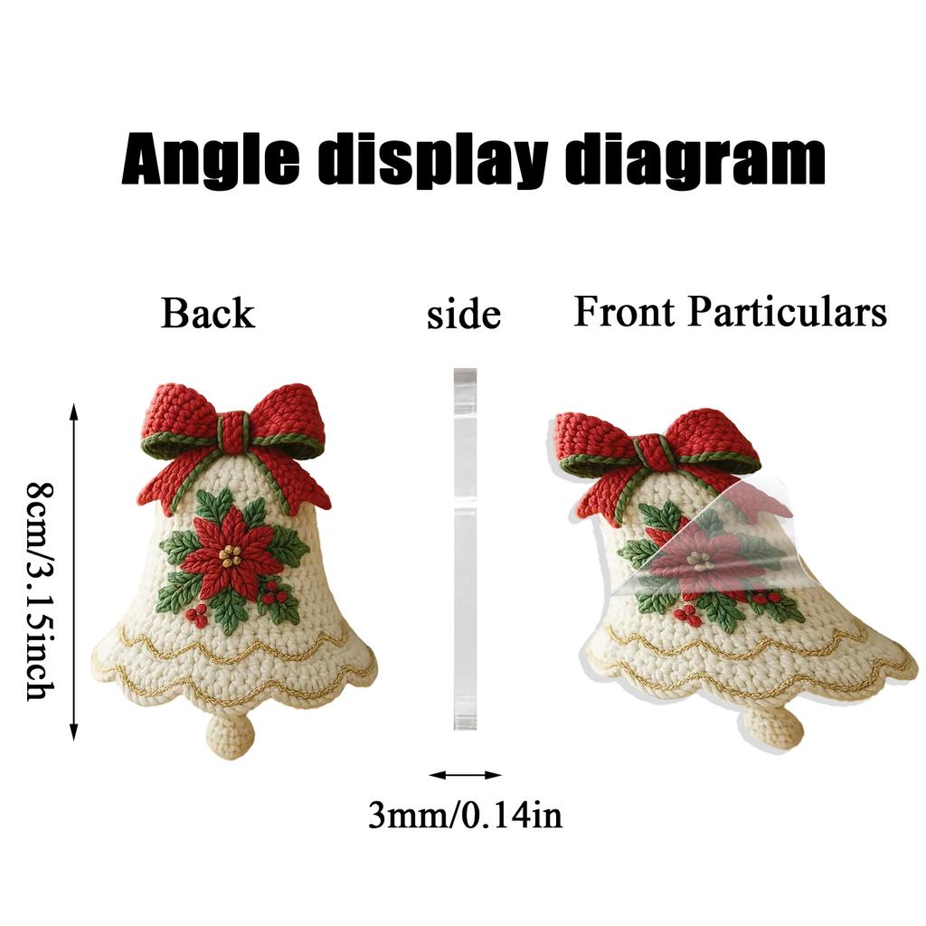 2D Christmas Bell Pendant, Christmas Tree Pendant, Home Decoration, Acrylic Pendant