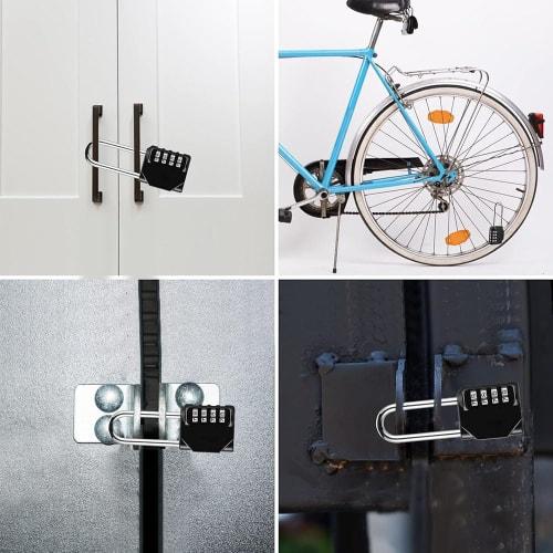 Phyxiul Padlock, Combination Lock, 4-Digit Key, Anti-Theft for Home Use, Combination Lock for Valuables, School Lockers, Businesses, Warehouses, and O
