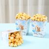 10 шт. Синий мишка коробка для попкорна Счастливый 1-й день рождения украшение для вечеринки детские сувениры подарок коробка для закусок тема маленький мишка принадлежности для детского душа