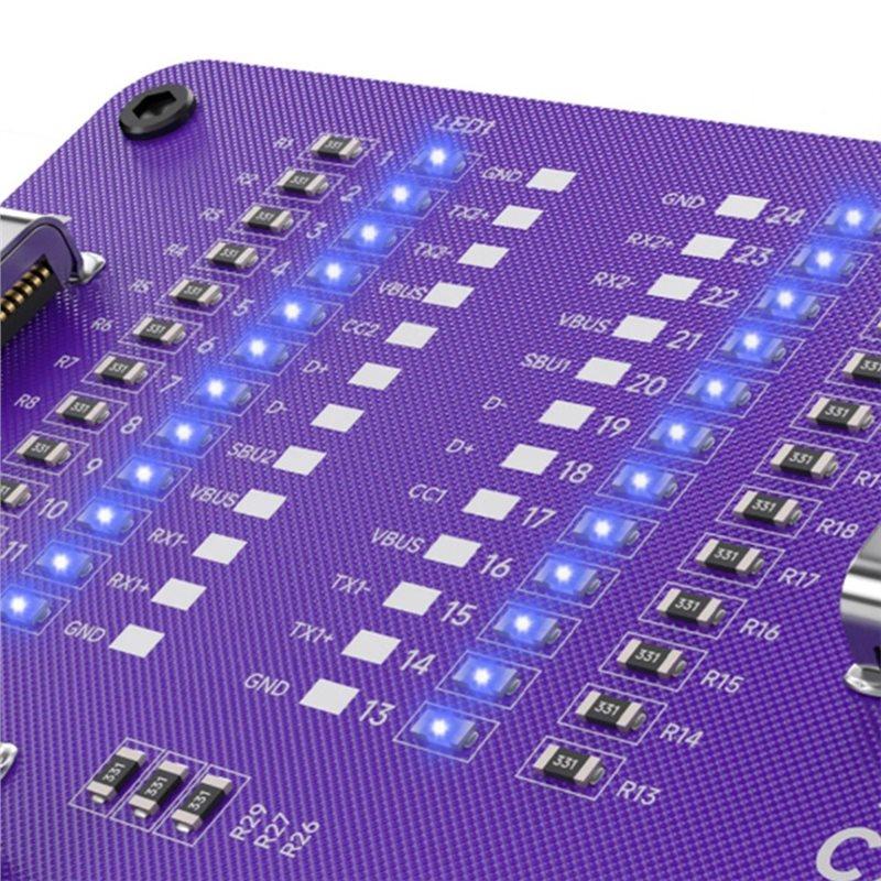 A60ZTC-24 Двухголовочный Type-C Тестер Линий Для Телефонов Материнская Плата Катушка Индуктор Детектор Инструмент для Ремонта Быстрая Проверка Неисправностей