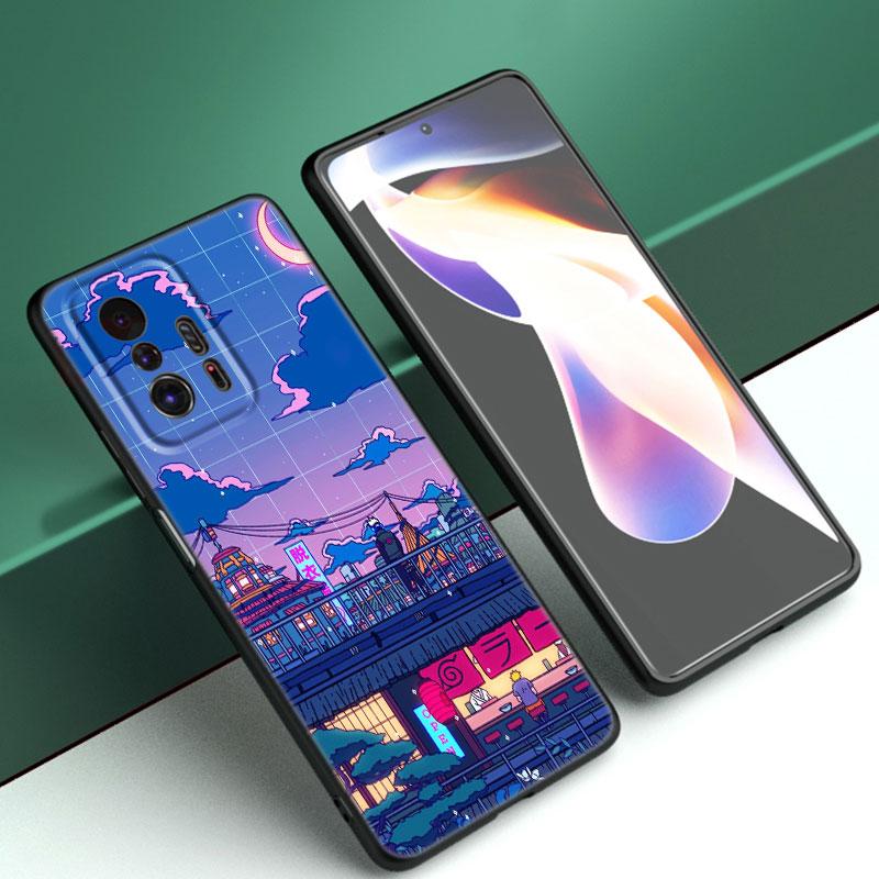 Арт Пиксельная Эстетика Чехол для Телефона Для Xiaomi Mi A2 8 9 SE Note 10 10T 11 12 Lite 9T 11T 12S 12T Pro A3 6X 12X Мягкий ТПУ Черный Чехол