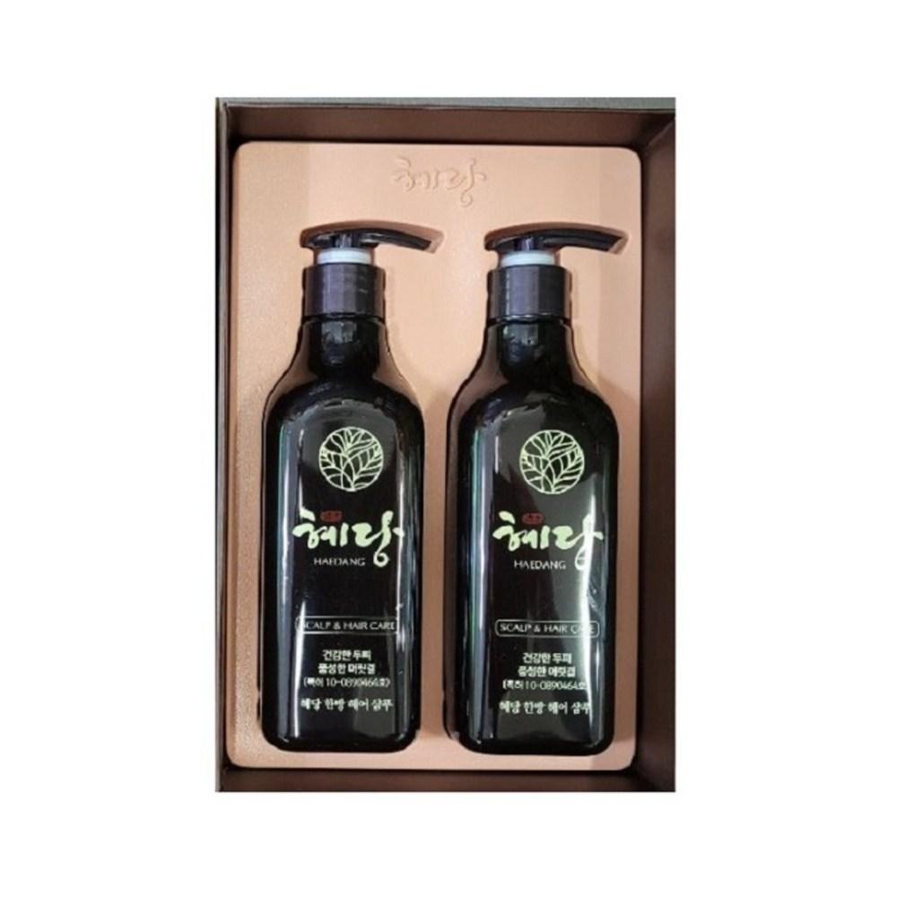 Hyedang Herbal Shampoo Hair Shampoo Houttuynia Cordata, Portulaca Oleracea, Angelica Root, 2 Ingredients, 1 Set (2 pcs, 400ml)