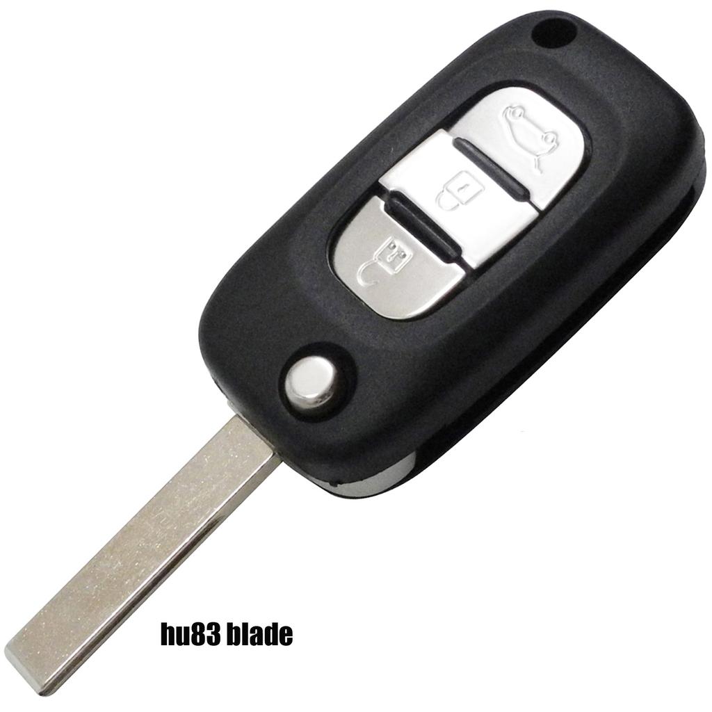 Jingyuqin 2/3 Buttons Remote Flip Folding Car Key Shell Case Fob Uncut Blade For Renault Clio 3 Megane 3 Kangoo Modus