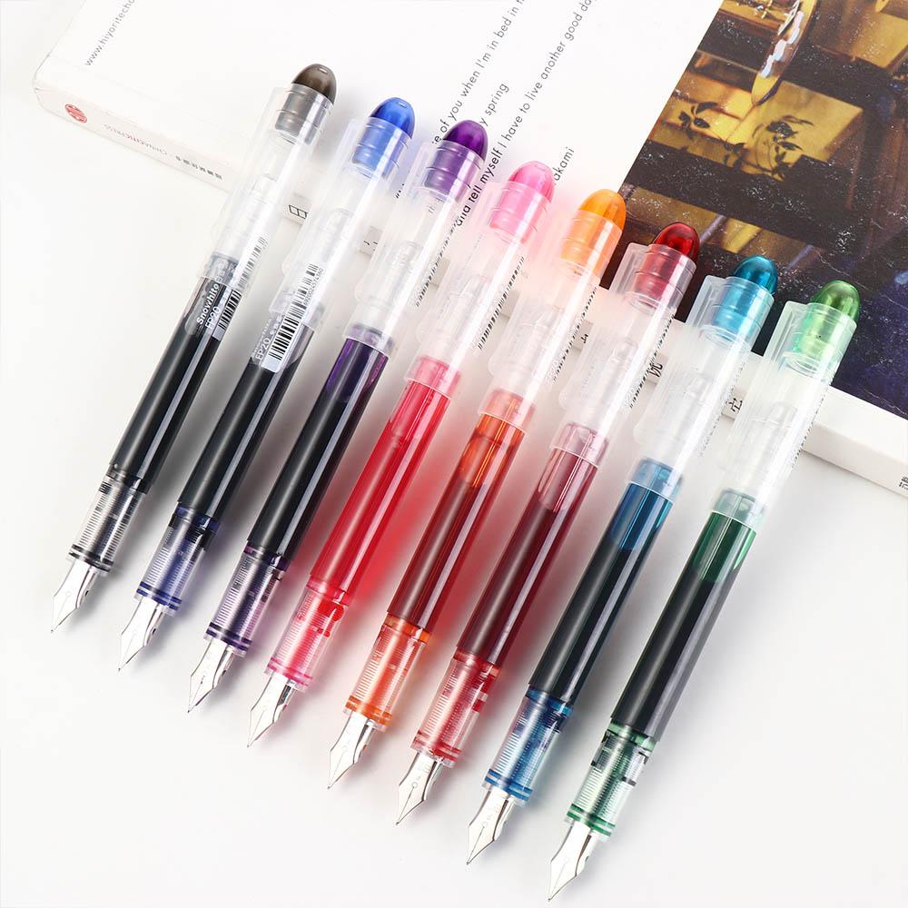 Quick-Drying Writing Ink Pens F Nib Straight Liquid Pen Fashion Fountain Pen Student