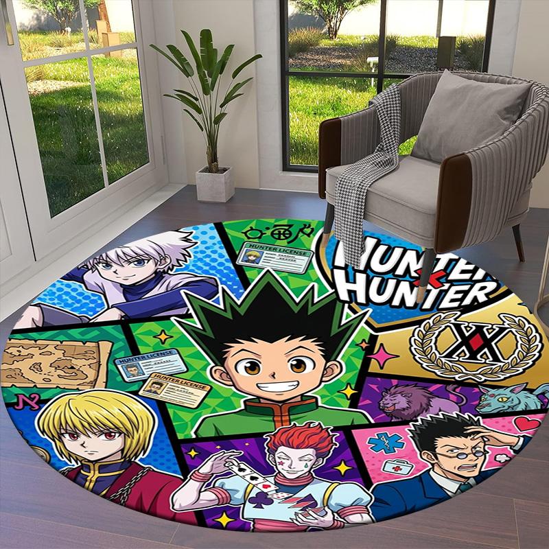 Ковер с круглым ворсом Hunter X Hunter Ковер для гостиной, спальни, дивана, игровой комнаты Декор Нескользящий коврик для пола