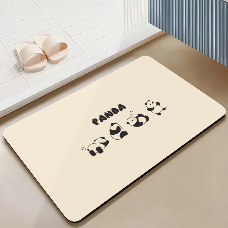 Modern Simple Diatom Mud Floor Mat Line Drawing Bathroom Anti Slip Mat Household Bathroom Sink Sink Water Absorbing Foot Mat