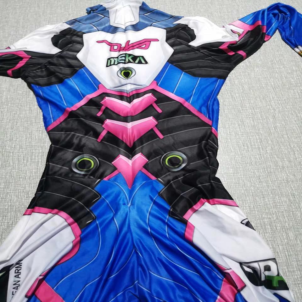 Женские костюмы для косплея D.Va Супергеройский костюм D.Va Zentai Костюм для Хэллоуина Боди для взрослых