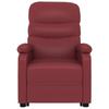 Recliner Chair in Burgundy Artificial Leather