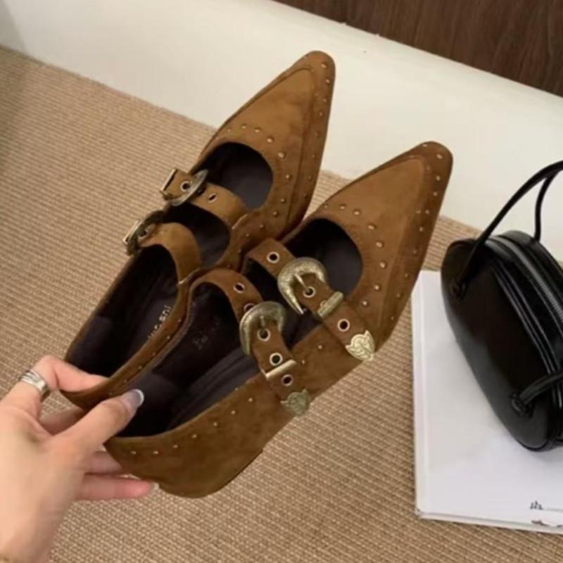 Модный дизайнер Летние Новые Женские Лоферы Балетки Обувь с Острым Носком Модные Сандалии Элегантные 2025 Повседневная Спортивная Обувь Пряжка Женские Кроссовки