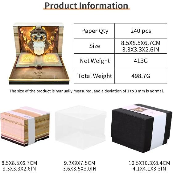 3D Calendar 2026, Timepiece Calendar 2026 with Memo Pad Notepad, Creative Weekly Planner Desk Decoration, Tear-Away 3D Artsy Pads, New Year Gift for