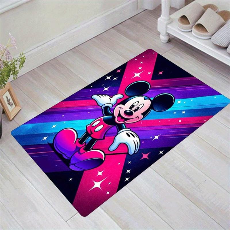 1pc Mickey Pattern Area Rug Soft Flannel Floor Mat for Living Room,Office,Bedroom and Carpet