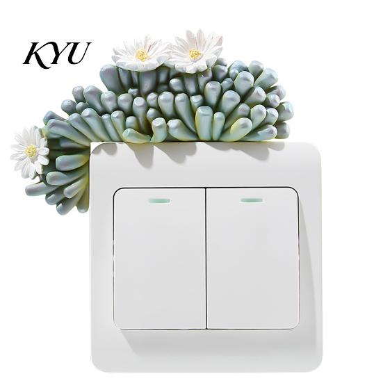 Three Dimensional Wall Plate Decor 3D Flower Switch Sticker, Aesthetic Floral Light Decorative Resin Protective Panel Sticker Cover, Self Adhesive Art