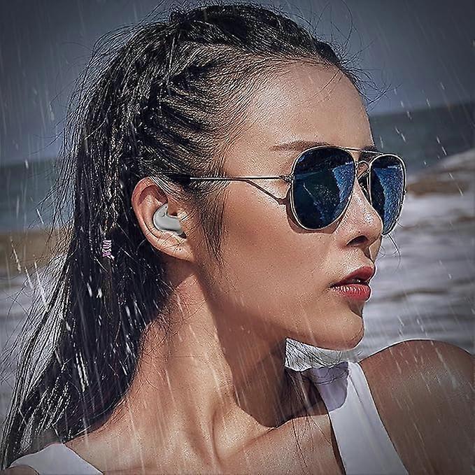 Невидимые наушники для сна Мини Беспроводные Bluetooth 5.3 Внутриканальные Наушники с Шумоподавлением Светодиодный Дисплей Питания Бежевые