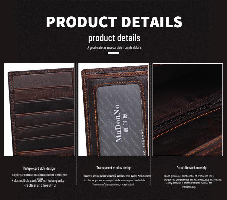 Мужской ретро-кошелек из натуральной кожи с тисненым вручную узором под крокодила, длинный, большой вместимости, с отделениями для нескольких карт.