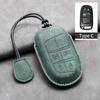 Leather Car Key Case Cover Shell For Jeep Chrysler 300 200 Dodge Charger Grand Cherokee Wrangler Compass Renegade For Fiat 500X