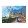 Tenyo In Stained Art Gyutto Series Jigsaw Puzzle Disney Frozen Celebration In Arendelle Thomas Kinkade Studios with Stand and Emblem and and Service