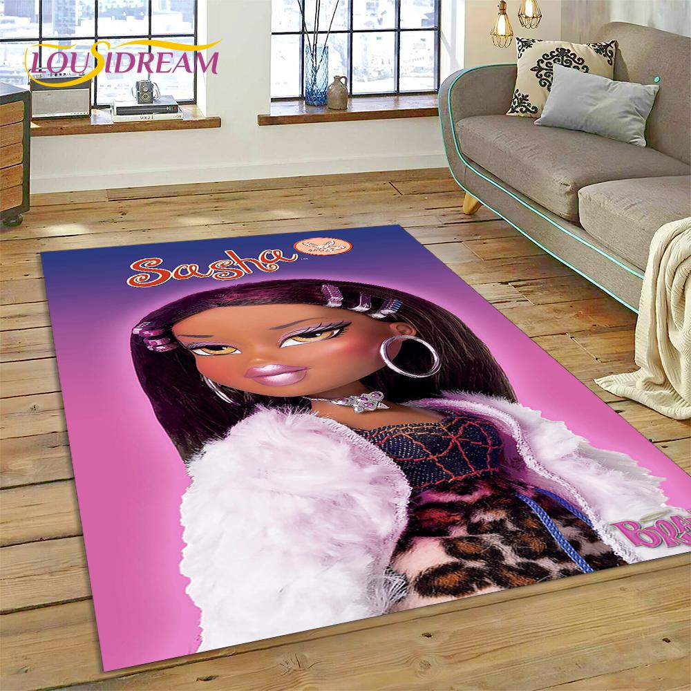 3D Мультяшный Ковер-Коврик Bratz Girlz Rock Game HD для Дома Гостиной Спальни Дивана Декор, Детский Ковер Нескользящий Напольный Коврик