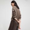 Women's Contrasting V-Neck Loose Knit Cardigan