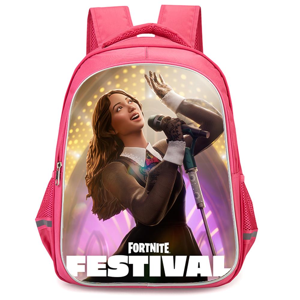 Мультяшный рюкзак для школьников FORTNITE, двойные карманы на молнии, легкий прочный 16-дюймовый детский рюкзак, для мальчиков и девочек от 6 до 12 лет